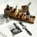Wood Vanity Tray Set, 6-Piece Countertop Organizer for Small Items - Image 4