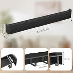 Wall Mounted Coat Rack with Shelf, Wooden Entryway Organizer with Hidden Metal Hooks for Hanging Coats Bags Keys, Modern Floating Shelf for Hallway Bathroom - Image 2