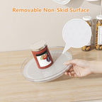 2 Pack Lazy Susan Turntable Organizer with Non-Slip Mat, 9 Inch, Clear - Image 3