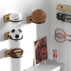 Wall Mount Basketball Holder, Ball Storage Holders Display Rack for Autograph Basketball, Football, Soccer, Volleyball Collection, Sports Accessories Organizer for Player Fans - Image 5
