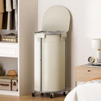 Laundry Hamper with Wheels and Lid, 100L Half Round Rolling Laundry Basket - Image 2