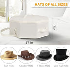 Hat Storage Box for Women and Men, Hat Box for Travel and Storage - Image 3
