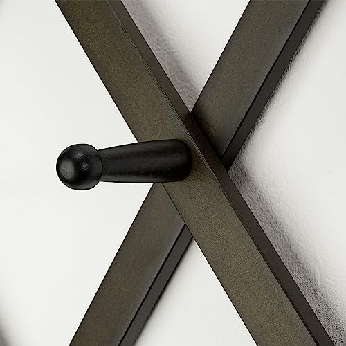 SKOLOO Hat Rack for Wall with 14 Hooks, Pack of 2, Solid Wooden, Modern, Expandable Coat Rack Wall Mount for Coats, Hats, Bags, Baseball Caps, Dark Walnut Color - Image 5