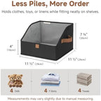 StorageWorks Closet Storage Bins Trapezoid, Black, Small, 3-Pack - Image 6