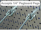 Wall Control 30-WRK-400WB Standard Workbench Metal Pegboard Tool Organizer,White/Black - Image 4