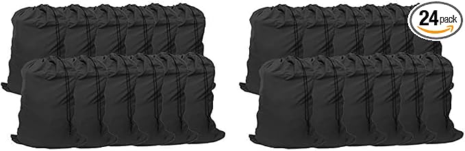 Extra Large Laundry Bag 30"x40" 24 Pack Black by YETHAN