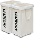 Goodpick 2-Pack Laundry Hamper with Wheels & Wash Bag for College Dorm, 75L by Goodpick