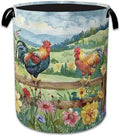 Rooster Laundry Hamper Farm Floral Laundry Basket Collapsible Portable Clothes Storage Bin for Bathroom Bedroom Room Decor 16 X 20.8 Inch by NSMNSM
