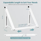 Optish Foldable Over The Door Hanger - Space-Saving Drying Rack for Coats & Clothing, Small Clothes Organizer, White - Image 2