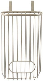 Spectrum Ashley Over The Cabinet Plastic Bag Holder (Satin Nickel Powder Coat) - Grocery & Recycling Bag Dispenser for Kitchen, Bathroom, Under Sink, Home, & Apartment Organization (Pack of 6) - Image 4
