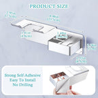 Hair Dryer and Straightener Holder Wall Mounted, Metal Adhesive Hair Tool Organizer for Blow Dryer, Curling Iron, Flat Iron, Bathroom Vanity Salon Barber Shops (Silver) - Image 2