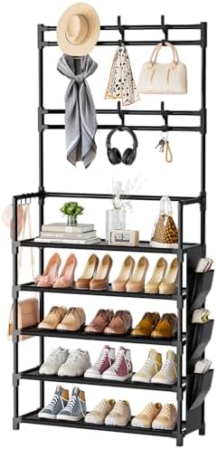 Shoe Rack 5 Tier Shoe Organizer Storage 15-20 Pairs for Closet Entrance by OYREL