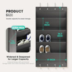 WVM Over The Door Shoe Organizer with Large Deep Pockets, Hanging Closet Shoe Rack for Large Shoes, Boots, Multifunctional Entryway Door Hanger with Hooks - Image 3
