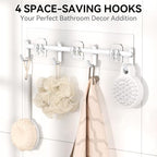 YASONIC Shower Caddy Adhesive, Rustproof Shower Organizer with Soap Holder, Large Capacity Shower Shelves for Inside Shower, No Drilling Bathroom Organizers and Storage for Home Decor（6 Pack White） - Image 6