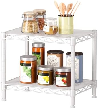 SINGAYE Small Shelves Kitchen Storage Shelf Wire Shelving Metal Adjustable by SINGAYE