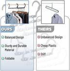Mr. Pen- Space Saving Hangers, 8 pcs, 360° Rotating Hooks | Magic Cascading Hanger Organizer with 5 Enclosed Slots, Closet Organizers and Storage for Clothes - Image 6