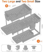 Sevenblue 4-Pack 2-Tier Under Sink Organizer with Pull Out Drawers - Image 2