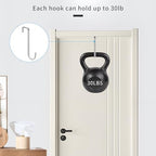 FYY Over the Door Hooks, Single-Hanger 4 Pack, Fits Doors 1.6" Silver - Image 4