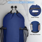 BALEINE 120L Laundry Bag Backpack, 900D Oxford Fabric Large Travel Laundry Bags with Shoulder Straps and 2 Mesh Pockets for College Dorm, Apartment, Laundromat (Navy, 120L) - Image 3