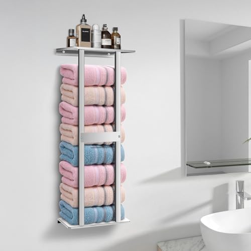 Bathroom Towel Storage Rack, Wall Mounted Bathroom Towel Rack - Image 2
