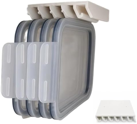 Slide-In Lid Organizer for Food Storage Containers, Holds 6 Lids by DSSWENGAME