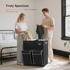 SOLEDI 180L Double Laundry Hamper with Lid and 2 Side Pockets, Dual Hamper - Image 3
