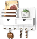 Rebee Vision Key Holder Wall Mount with 2 Drawers for Aesthetic Room, White by REBEEVISION
