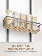 Delamu Adjustable Narrow Over the Door Pantry Organizer, 9-Tier Metal Pantry Organization and Storage for Kitchen, Hanging Spice Rack Seasoning Shelves, Cabinet Door Organizer for Easy Install, 12.5" - Image 6