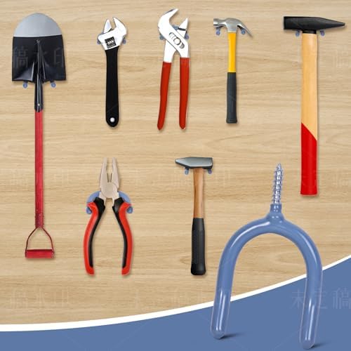 Lian.Ripple.Lian16 Pack Garage Storage System Steel U Hooks with Anti-Slip Coating Home Improvement and Organization Screw in Hooks Easy Wall Mounting Heavy Duty Bike and Ladder (Grey, 16 Pack) - Image 2