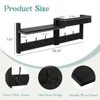 4 Pack Wall Coat Rack with Shoe Rack, 2-in-1 Coat and Shoe Rack Entryway - Image 3