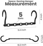 Utopia Home Space Saving Hangers 10 Pack – Magic Hanger Collapsible Black | ABS plastic | Closet organizer | Storage saving hanger I Dorm & small space friendly | Compact storage - Image 2