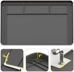 Under Sink Mats for Kitchen Waterproof 34"x22",Grey by WOHBAY