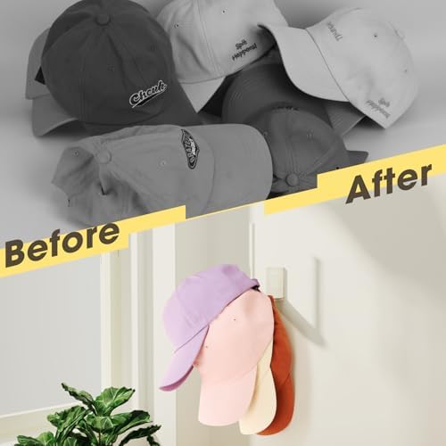 Durmmur Clear Acrylic Hat Organizer, Hat Rack for Wall,Each Holds 15 Hats - Image 7