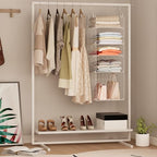 X-cosrack Closet Hanging Organizer and Storage - 5 Tier Hanging Shelves, Wire Closet Shelf Organizer Basket with Adjustable Dividers for Home Clothing Sweaters Shoes Handbags - Image 5