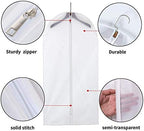 Mskitchen Garment Bags for Hanging Clothes, Clear Plastic Closet Storage Covers with Cedar Balls, 24" x 43"/54”, 6 Pack - Image 3