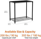 Amazon Basics 2-Shelf Stackable Storage, 13.3" D x 23.2" W x 22.2" H, Black - Image 3