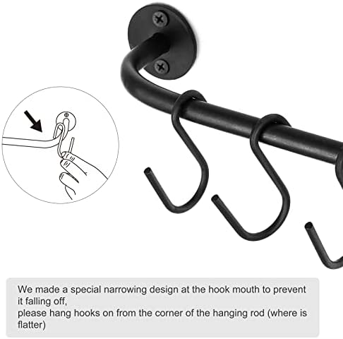 Mkono Wall Mounted Mug Holder, Coffee Cup Hanger Rack with 10 Hooks, 2 Pack - Image 4