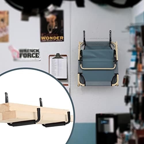 Garage Storage Utility Hooks, 9" Jumbo Ladder Wall Hnger, 6 Pack Black - Image 7