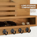 Key and Mail Holder Wall Mount, Key Holder with Long Storage Box - Image 3