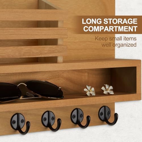 Key and Mail Holder Wall Mount, Key Holder with Long Storage Box - Image 3
