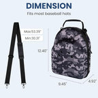 Camo Hat Case for Baseball Caps, Sleek Hard Shell Travel Cap Carrier for 6-7 Hats, Breathable Storage Box with Airflow Eyelets for Closet & Home, Water-Resistant 1680D Oxford Cap Organizer - Image 2