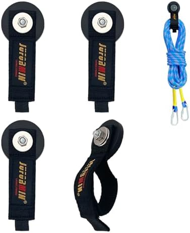 Heavy Duty Magnetic Hook, Magnetic Tool Holder, Magnetic Garage Hooks, Extension Cord Strap for Cable, Rope, Wire Storage in Garage,Workshop,RV,Pick-up(Dia.1.69" Magnet * 4Pcs) by Juformin