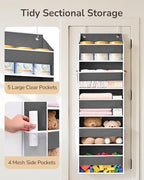 ULG 1 Pack Over Door Organizer Hanging Storage Dark Gray - Image 5