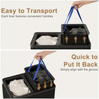 Double Laundry Hamper with Lid, 150L Large Laundry Basket 2 Compartments - Image 2