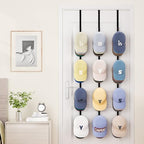 SWTYMIKI Over Door Hat Rack - 3 Packs Metal Hanging Hat Organizer with 12 Hooks Design, Baseball Cap Hanger Organizer Storage Holds up to 60 Caps for Door, Bedroom, Closet - Image 6