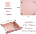 Leather Jewelry Valet Tray for Women and Man (Pink-B) - Image 2