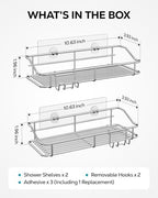 Nieifi Shower Caddy Adhesive, Shower Shelves, Shampoo Holder for Bathroom - Image 6