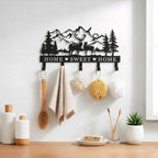 Deer Mountain Metal Key Holder Wall Mount Key Holder for Wall Rustic Cabin Decor Key Rack Hooks Hanger Woodland Wildlife Wall Art Entryway Organizer Housewarming Hunting Gifts - Image 4