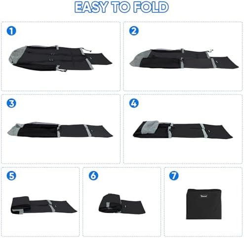 BALEINE 150L Laundry Bag Backpack, 900D Oxford Fabric Large Travel Laundry Bags with Shoulder Straps and 2 Mesh Pockets for College Dorm, Apartment, Laundromat (Black, 150L) - Image 7
