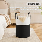Artfeel Laundry Basket,Woven Cotton Rope Laundry Hamper,60L for Decorative Storage of Dirty Clothes,Toys and Blankets in Bathroom,Baby Room and Living Room - Image 4
